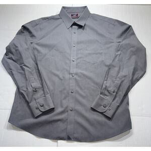 UNTUCKit Mens Long Sleeve Button Up Wrinkle Free Style: Marcasin WF Gray XL